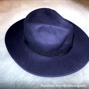 Navy blue rancher wool hat.  BUY TODAY — PROCEEDS TO FAMILY HEART FOUNDATION!